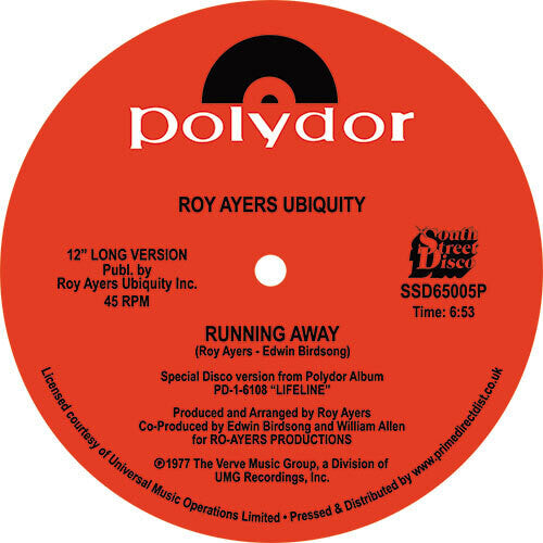 Roy Ayers Ubiquity - Running Away / Love Will Bring Us Back Together - Vinyl Record
