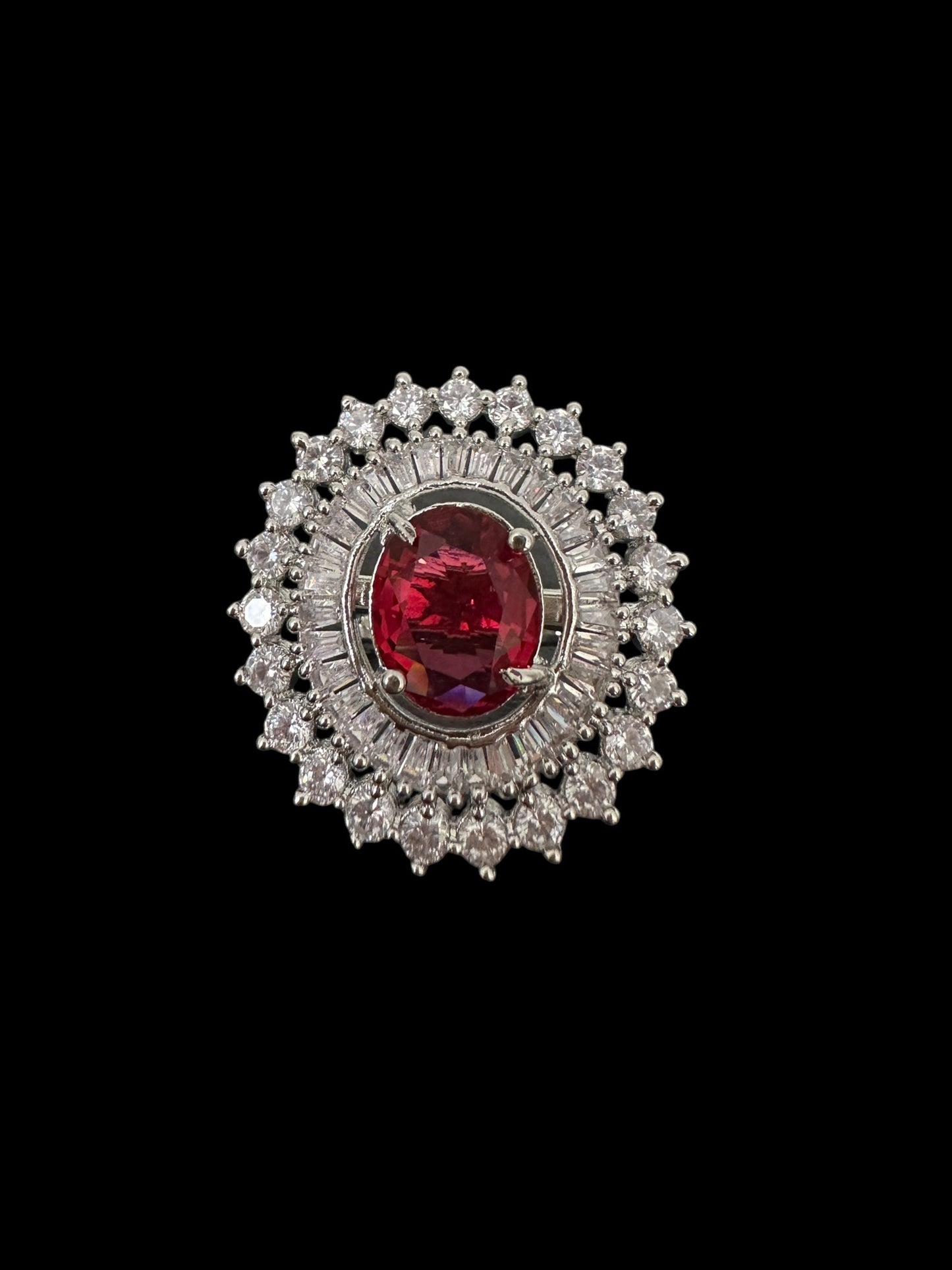 DJR141 Cz silver plated ring ( READY TO SHIP)