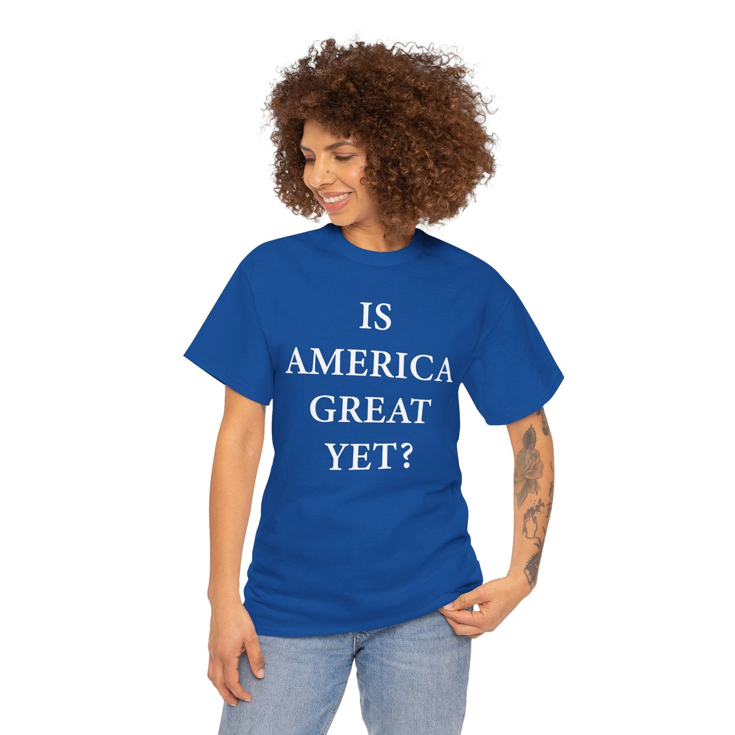 Is America Great Yet? Unisex Cotton Shirt