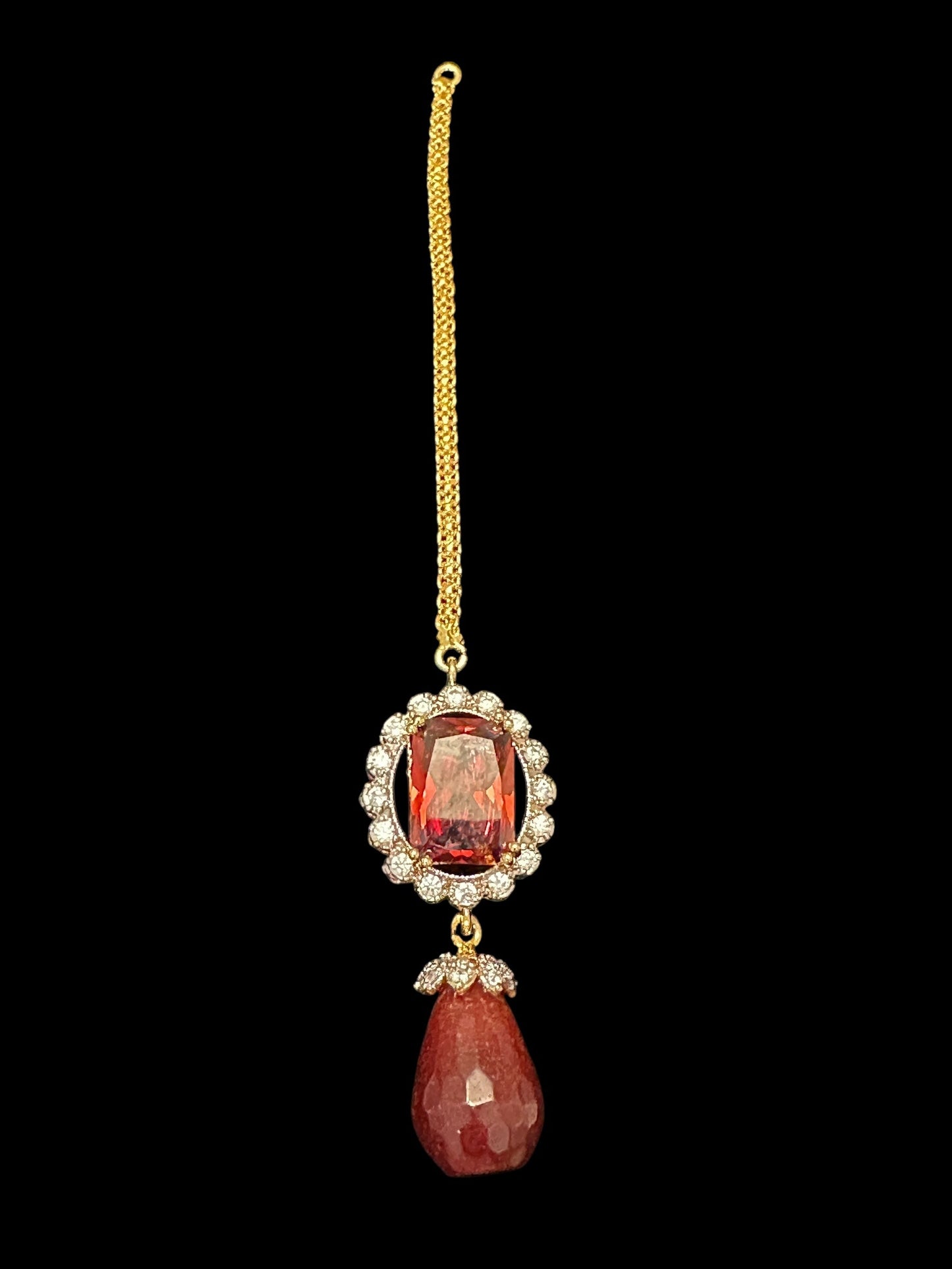 BR504 Arzoo garnet choker set ( READY TO SHIP )
