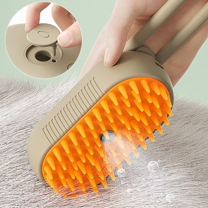 3-in-1 Electric Cat & Dog Steam Brush – Pet Grooming & Hair Removal