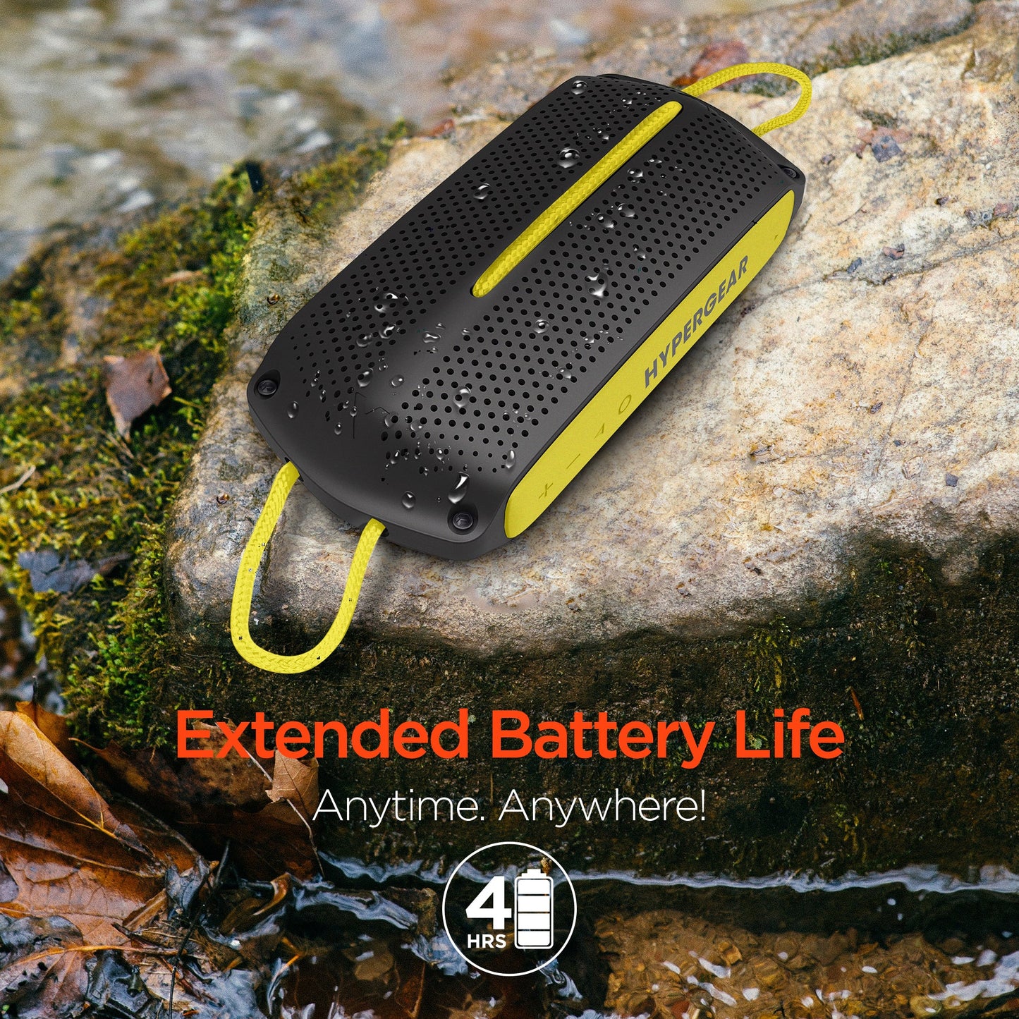 HyperGear Wave Water Resistant Wireless Speaker with Extended Battery Life (WATER-PRNT)