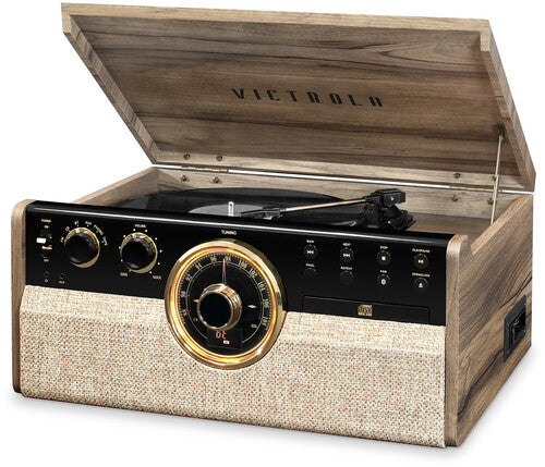 Victrola Empire 6-in-1 Bluetooth Music Center Walnut (VTA-270B-FNT) - Turntable
