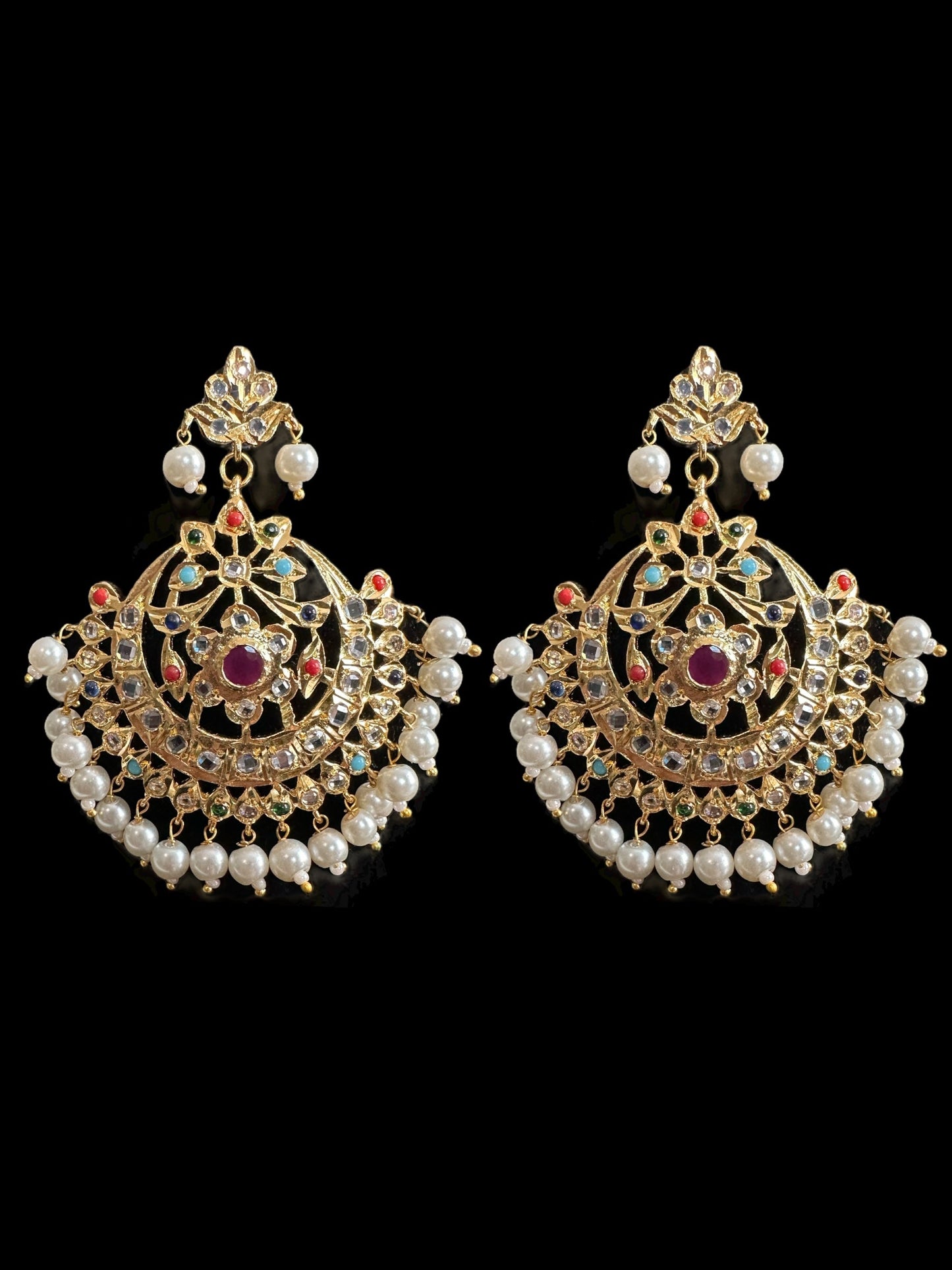 PS338 Nihar pendant set ( navratan ) (READY TO SHIP )