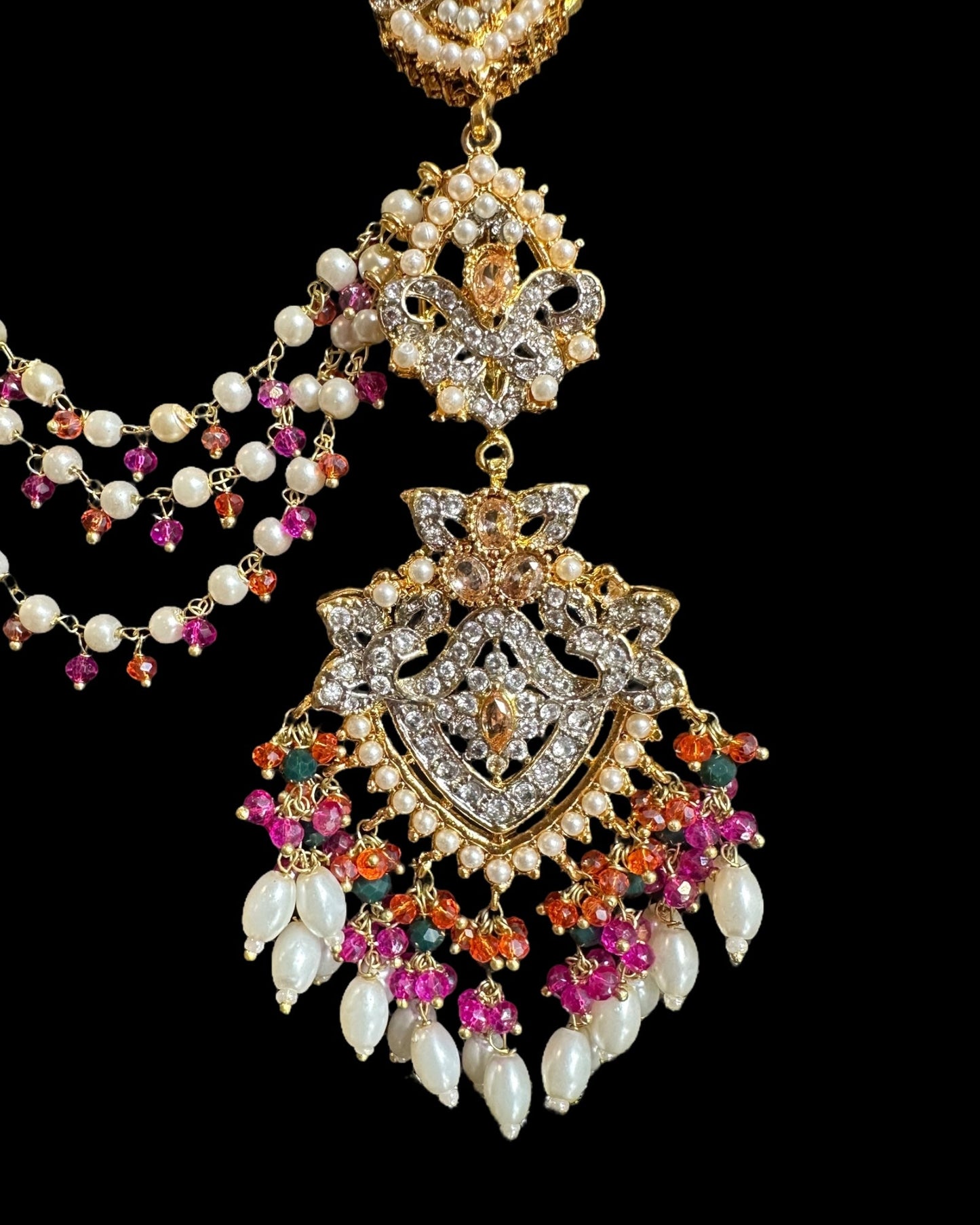 BR487 MAHAM bridal set in MULTICOLOR ( READY TO SHIP )