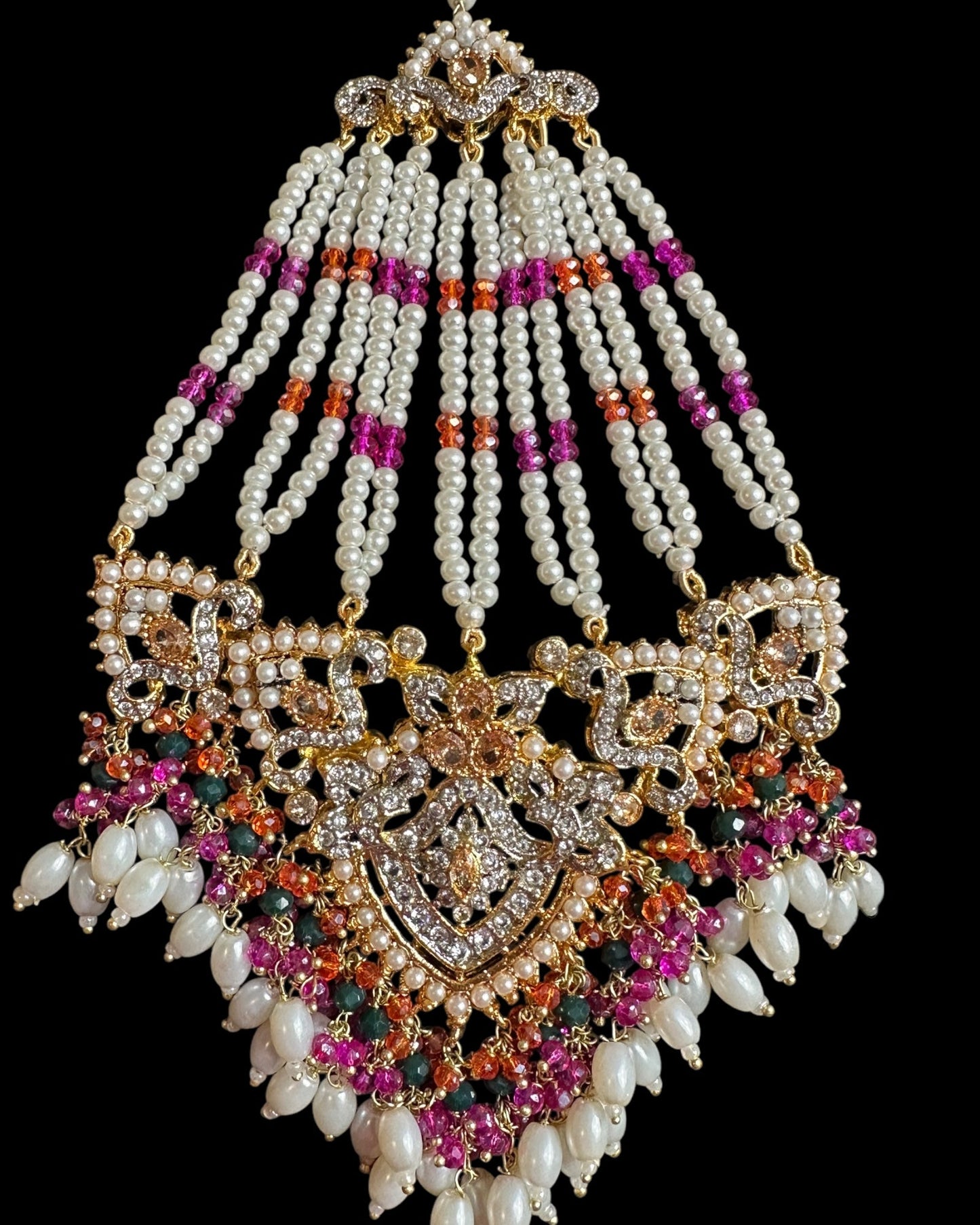 BR487 MAHAM bridal set in MULTICOLOR ( READY TO SHIP )