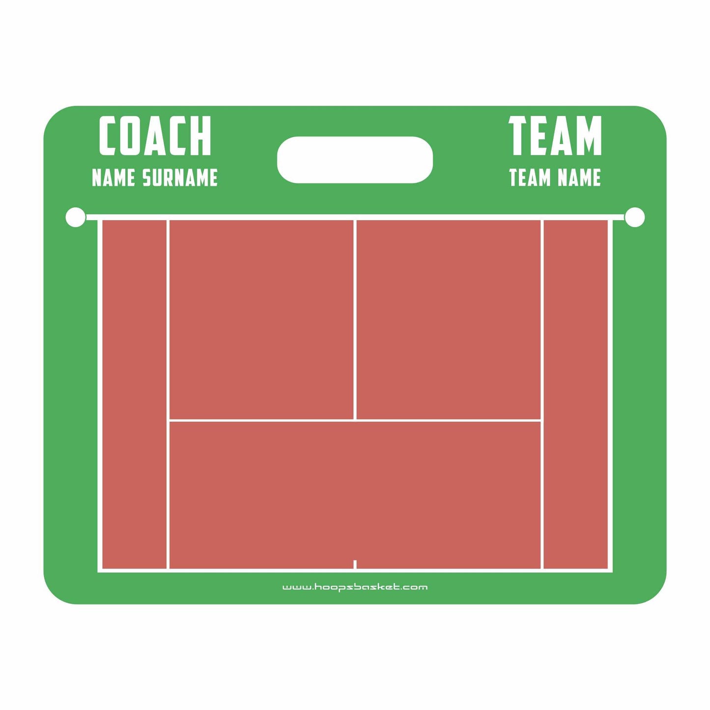 Custom Tennis Magnetic Coaching Board 22'' x 17.5'' / 56 cm x 45 cm