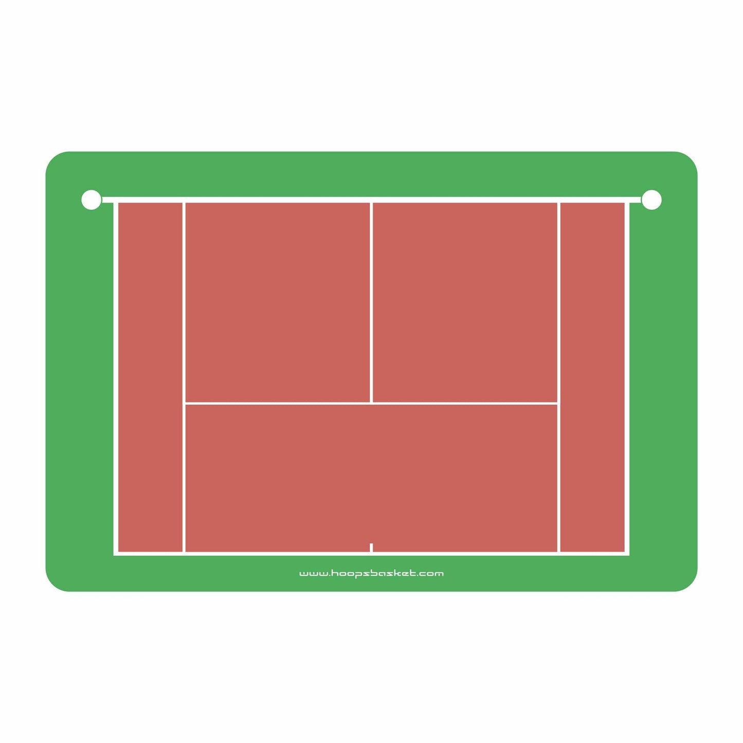 Custom Tennis Magnetic Coaching Board 15.7'' x 10.6'' / 40 x 27 cm