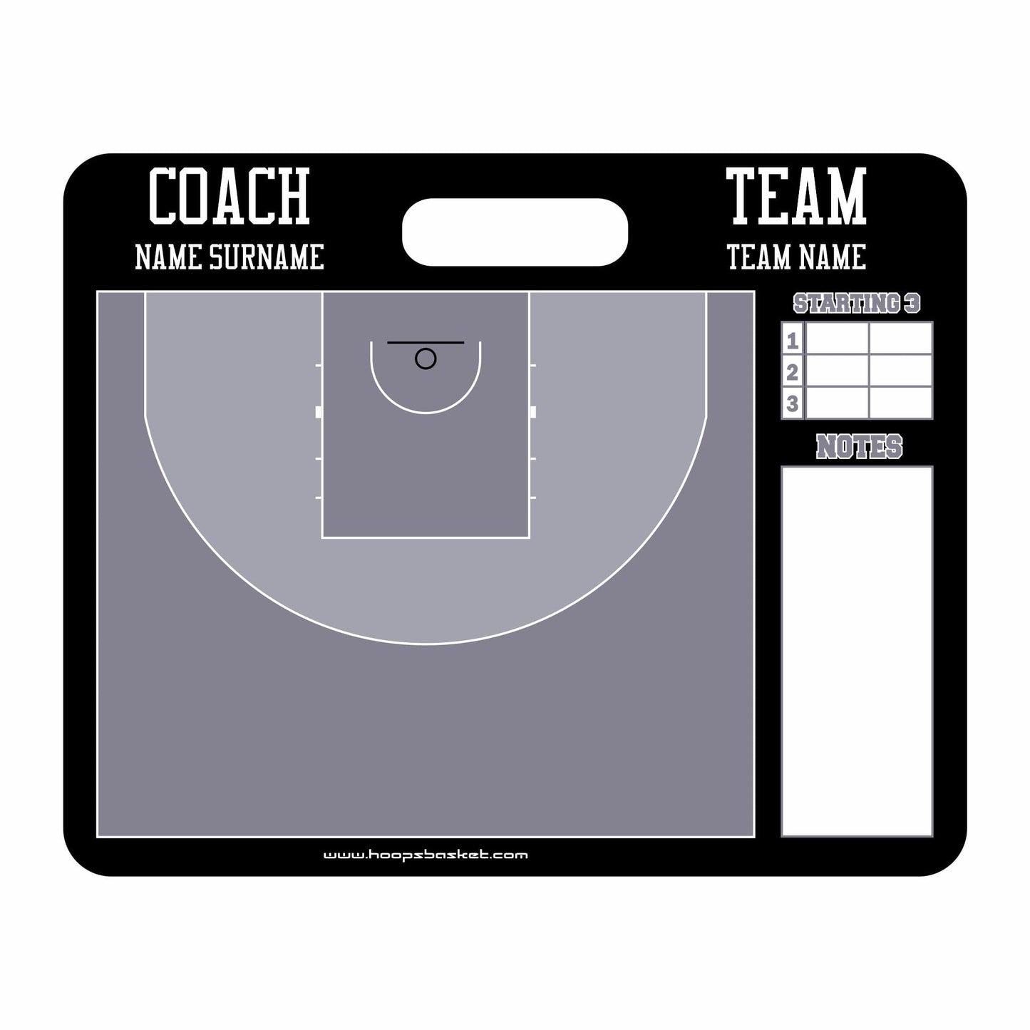 Custom 3x3 Basketball Magnetic Coaching Board 22'' x 17.5'' / 56 cm x 45 cm