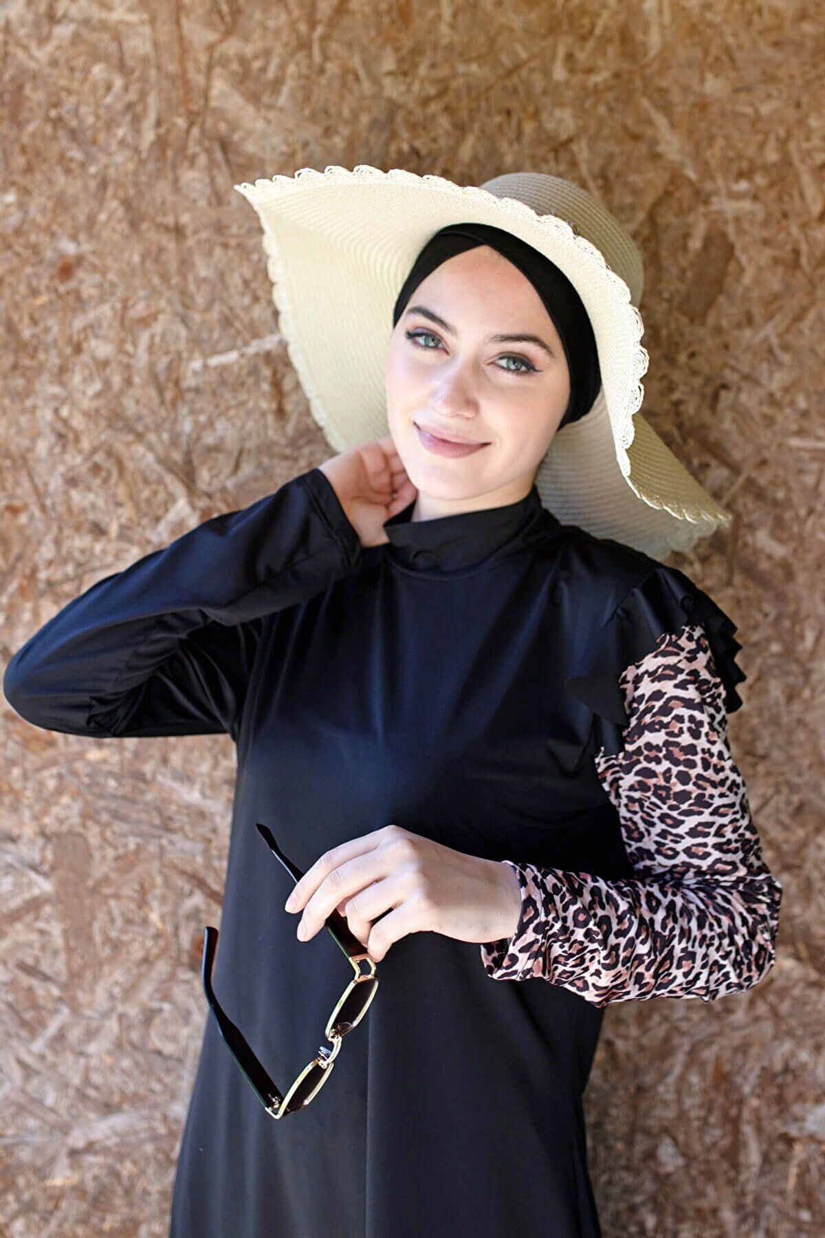 Lycra Black Burkini Modest Swimwear M2101