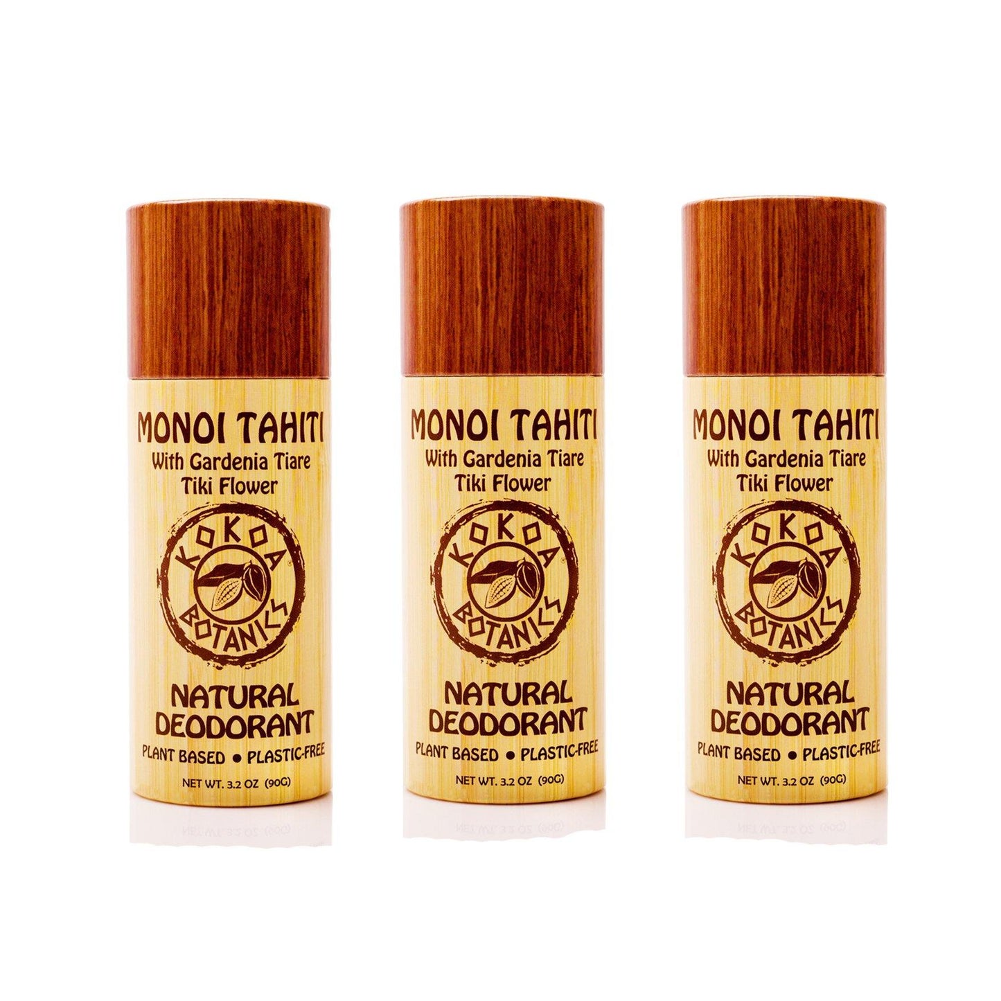 MONOI TAHITI – Natural Deodorant - Plastic Free - Aluminum-Free - 3.2 oz