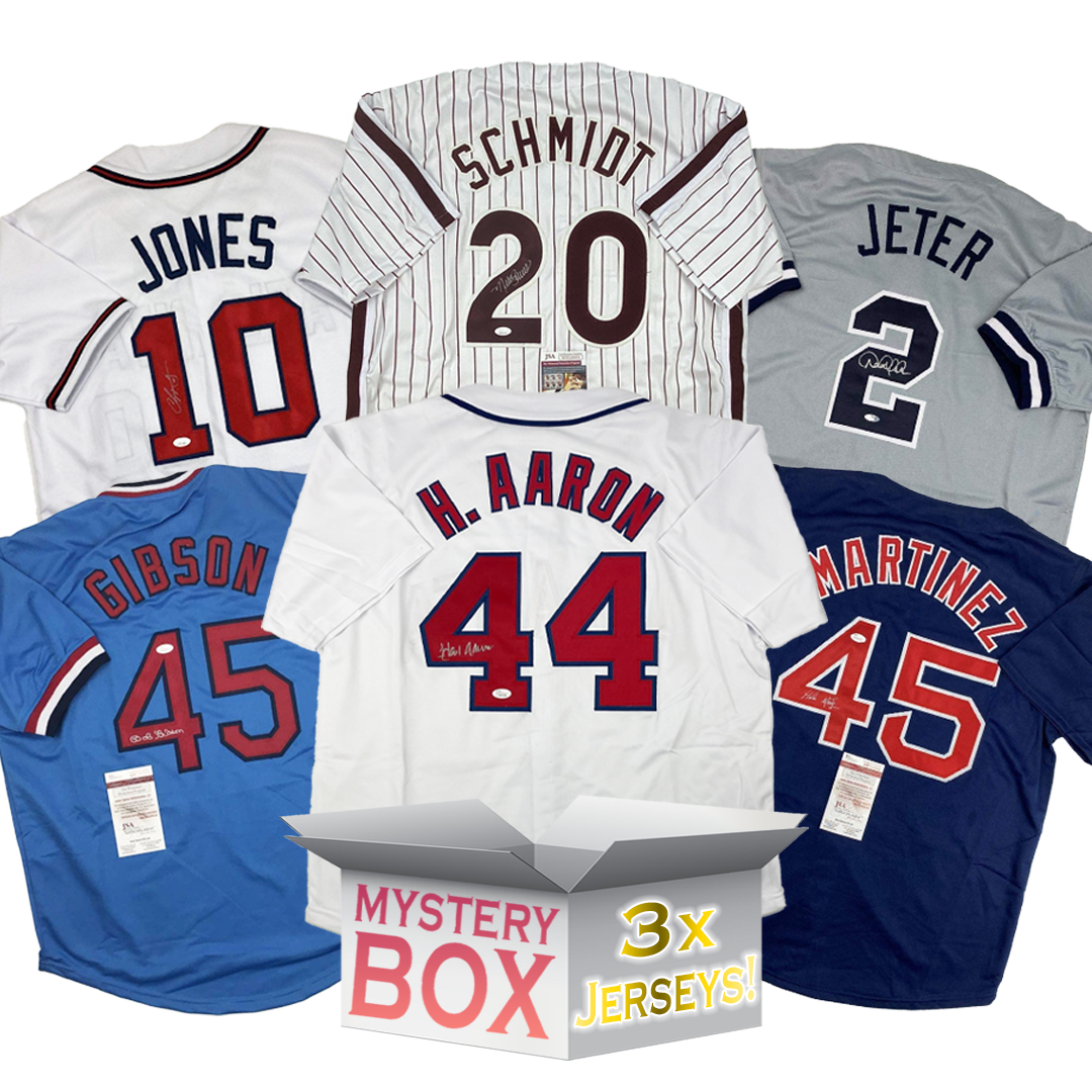 3x Hall of Famers Autographed/Signed Baseball Jerseys Mystery Box with PSA JSA or Beckett COA