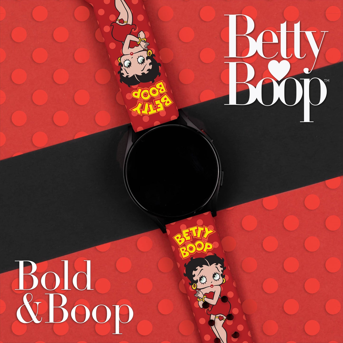 Betty Boop Classic HD Watchband for Samsung, Garmin, Fossil, and More