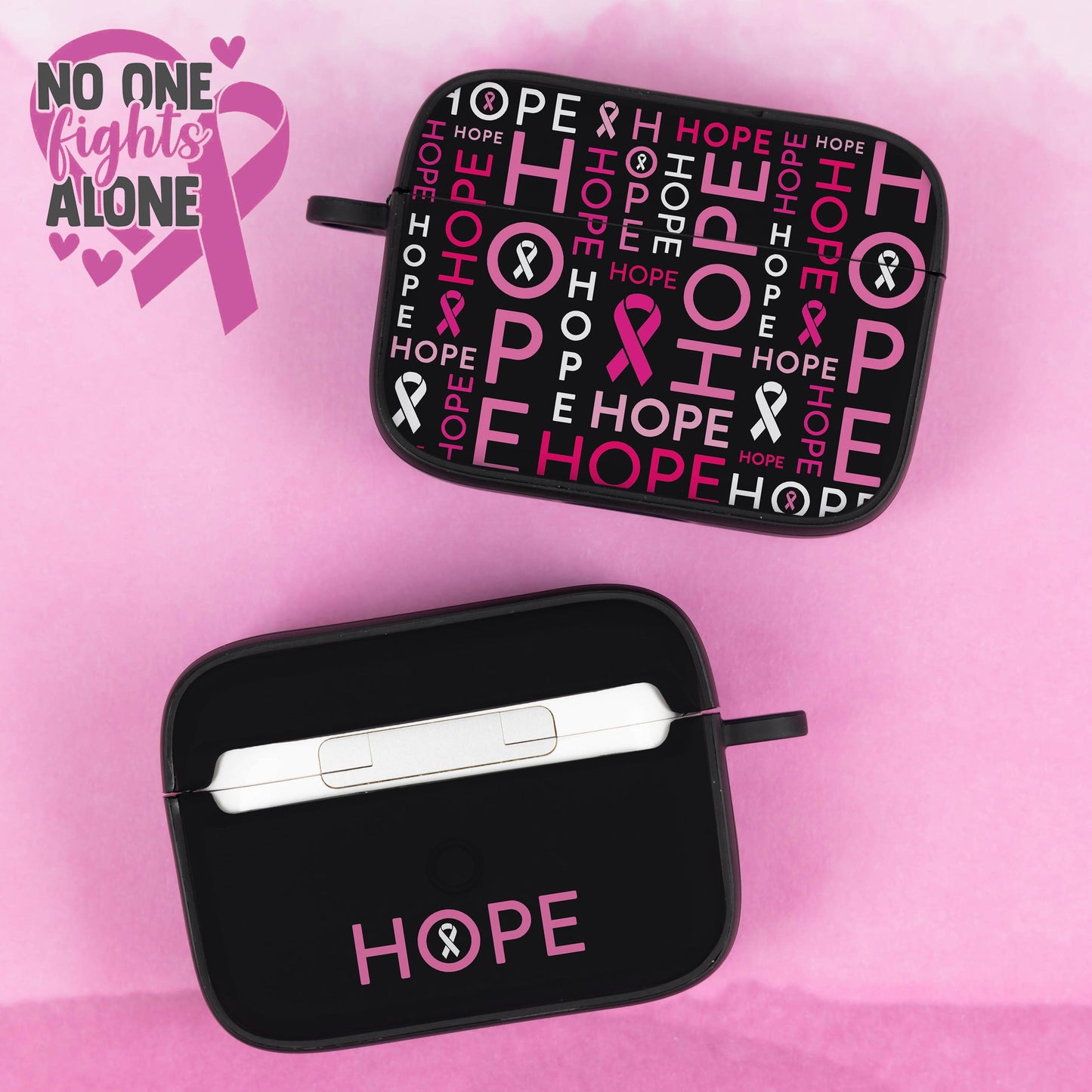 Breast Cancer Awareness HDX Apple AirPods Pro 1 & 2 Case Cover