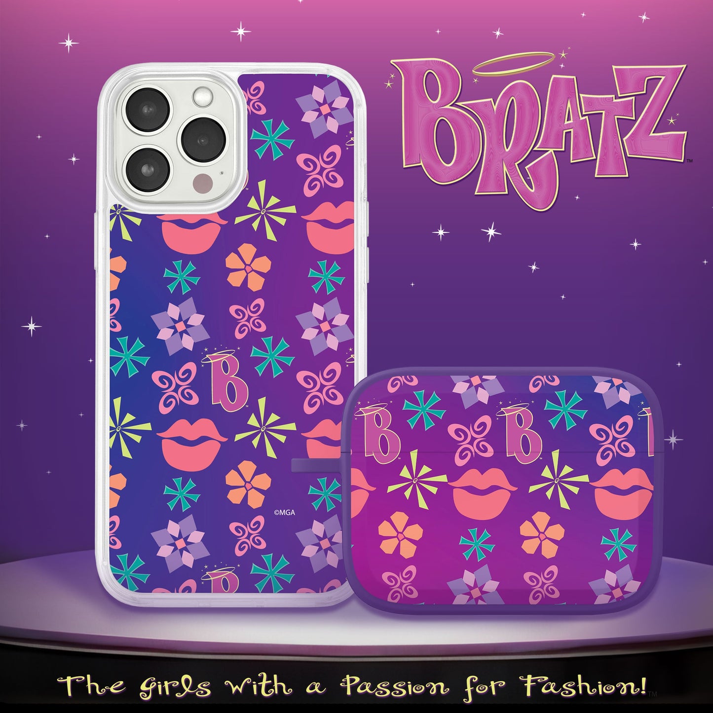 Bratz® Classic HD Apple iPhone 13 Mag-Safe Phone Case and AirPods Pro Combo Package