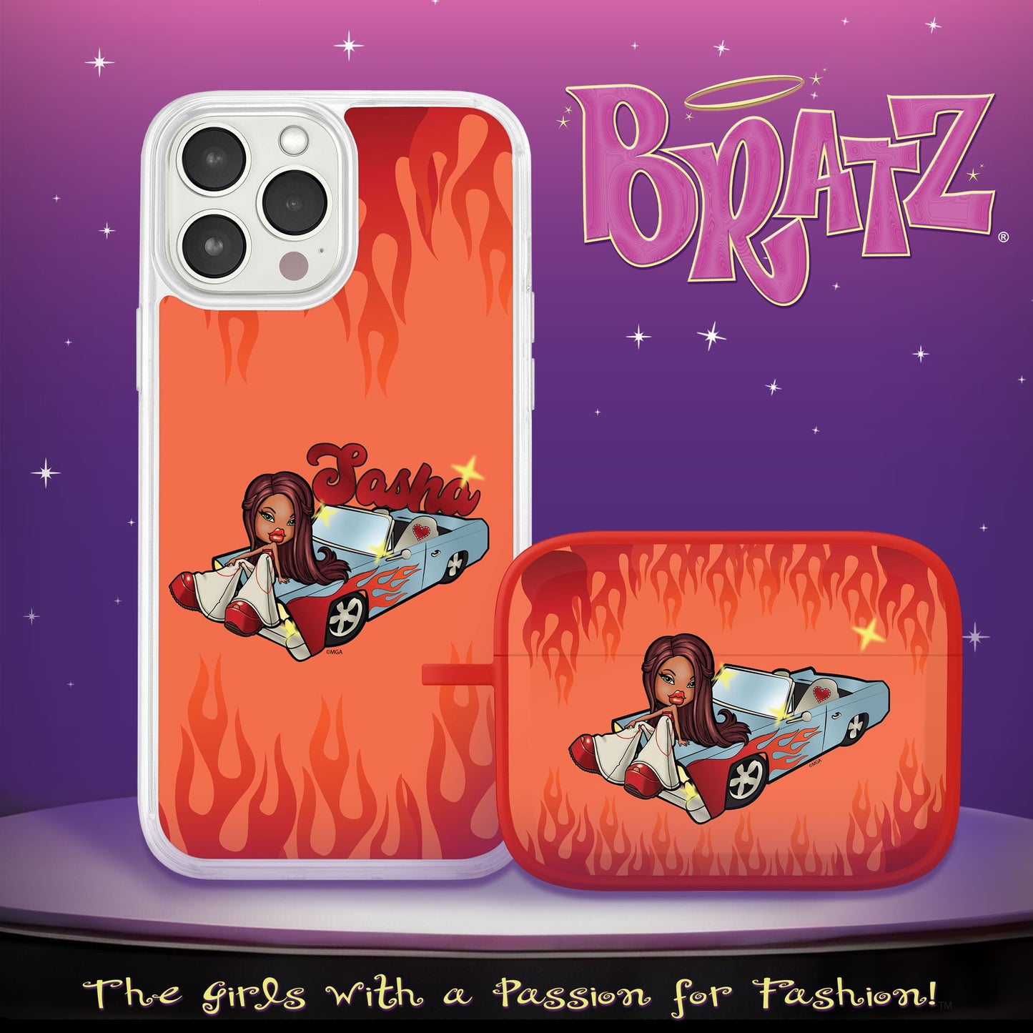 Bratz® Passion For Fashion HD Apple iPhone 15 Mag-Safe Phone Case and AirPods Pro Combo Package
