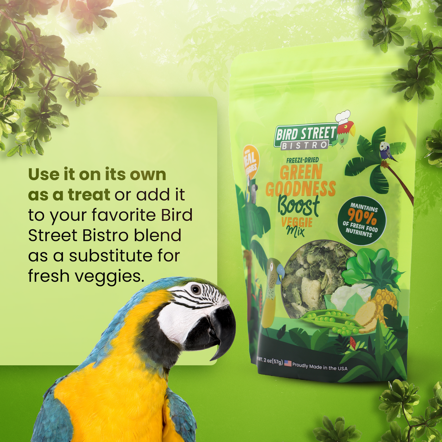 Green Goodness Boost - Parrot Veggies Mix