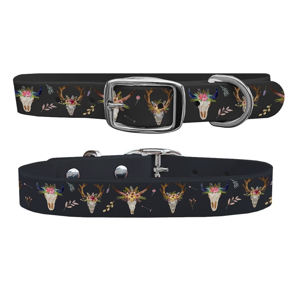 Cowskulls Black Dog Collar