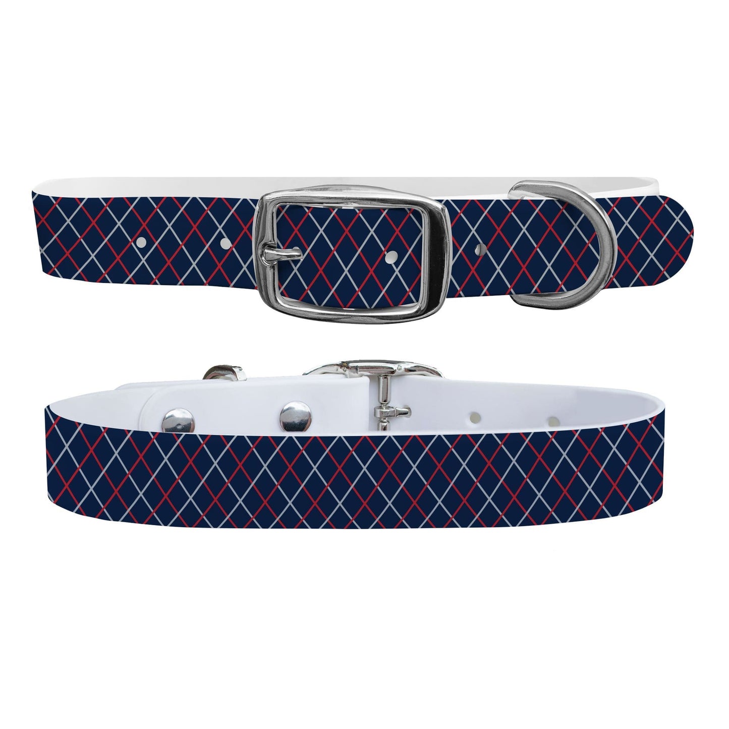 New England Team Spirit Grid Dog Collar
