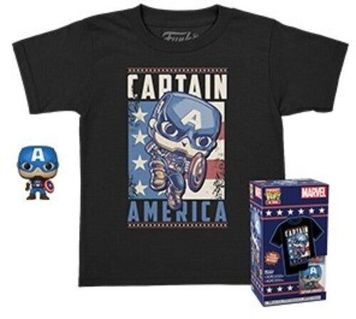 Funko Pocket Pop! & Tee: - Marvel- Captain America- L(kd) - Collectibles