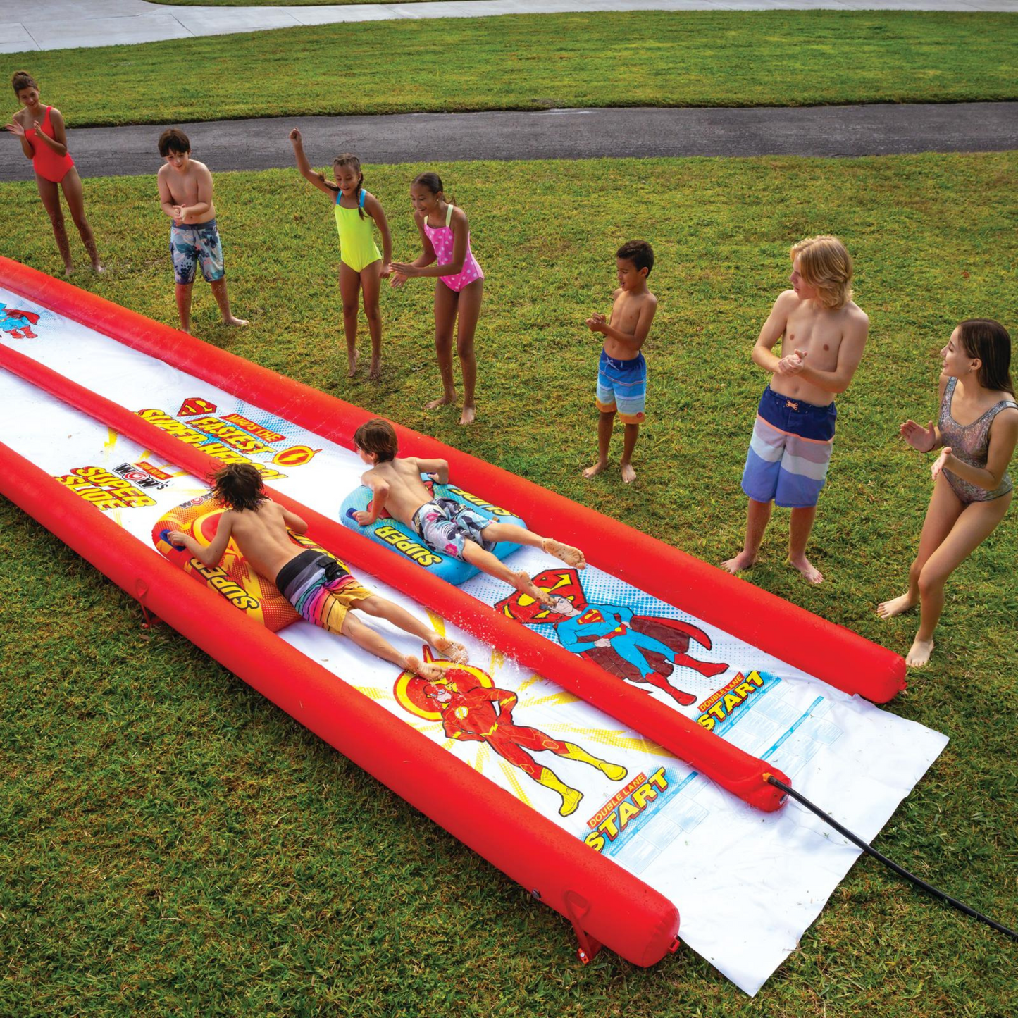 WOW Sports DC Comics Flash vs Superman Lawn Slide