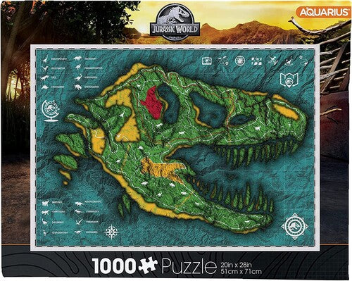 Jurassic World Map 1000 Pc Puzzle - Jurassic World Map 1000 Pc Puzzle - Games