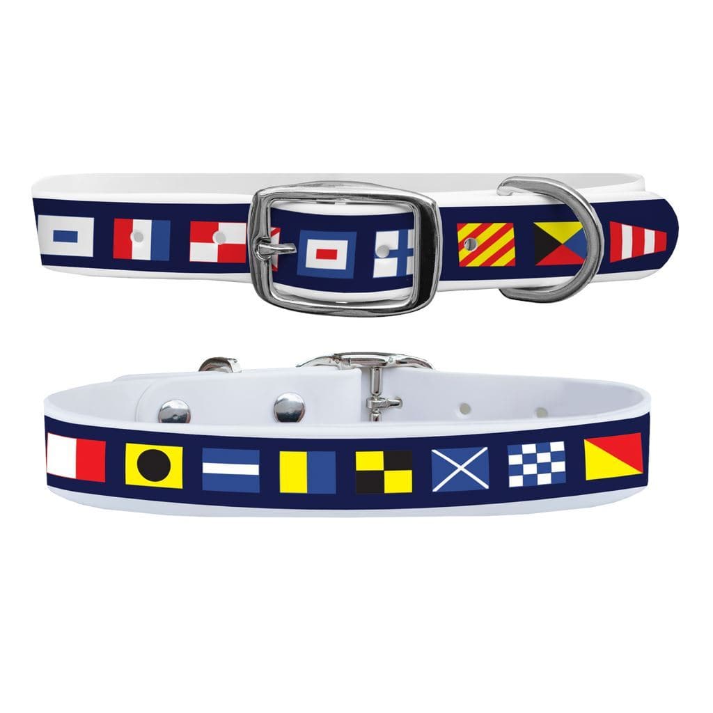 Nautical Flags Dog Collar