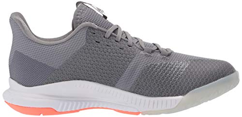 adidas Women's Crazyflight Bounce 3 Volleyball Shoe, Grey/FTWR White/Signal Coral, 13.5 M US