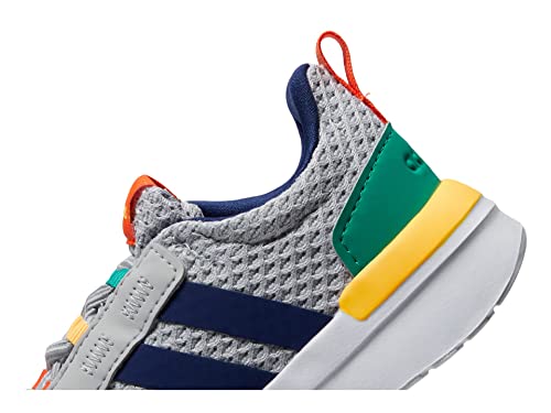 adidas Racer TR21 Running Shoe, Grey/Dark Blue/Court Green, 2.5 US Unisex Little Kid
