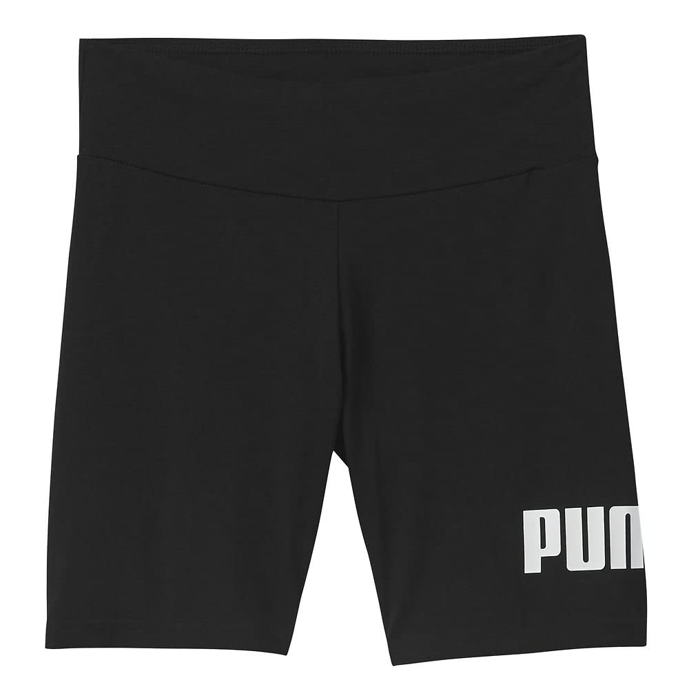 PUMA Women's Essentials 7" Logo Legging Shorts, Black, Large