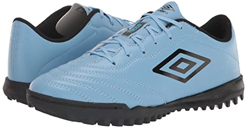 Umbro Men's Tocco 3 League TF Soccer Turf Shoe, Allure/Black/Blue, 9.5