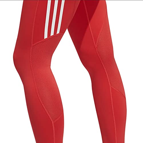 adidas Women's Alphaskin Sport 3-Stripes Long Tight Glory Red X-Small