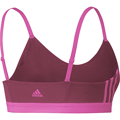 adidas Women's All Me 3-Stripes Bra, Wild Pink/Screaming Pink, XX-Large