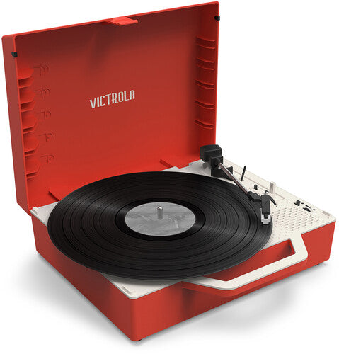 Victrola Re‑Spin Bluetooth Suitcase Turntable Record Player Poinsettia Red (VSC725SBPOR) - Turntable