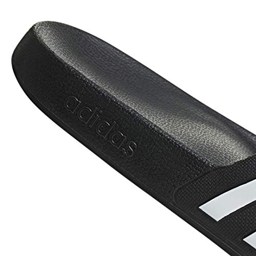adidas Unisex Adilette Aqua Slides Sandal, Core Black/White/Core Black, 9 US Men