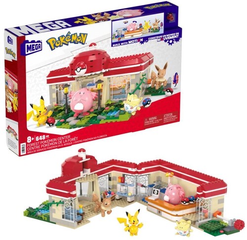 Mega Bloks Pokemon - Pokemon Forest Pokemon Center Building Toy Set - Collectibles
