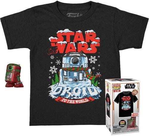 Funko Pocket Pop!&tee: - Star Wars-holiday R2d2(mt)- S - Collectibles