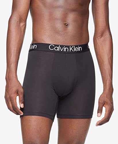 Calvin Klein Men's Ultra Soft Modern Modal Boxer Brief, 3 Black, L