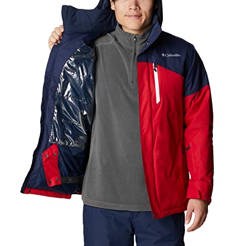 Columbia Men's Last Tracks Jacket, Mountain Red/Collegiate Navy, Large
