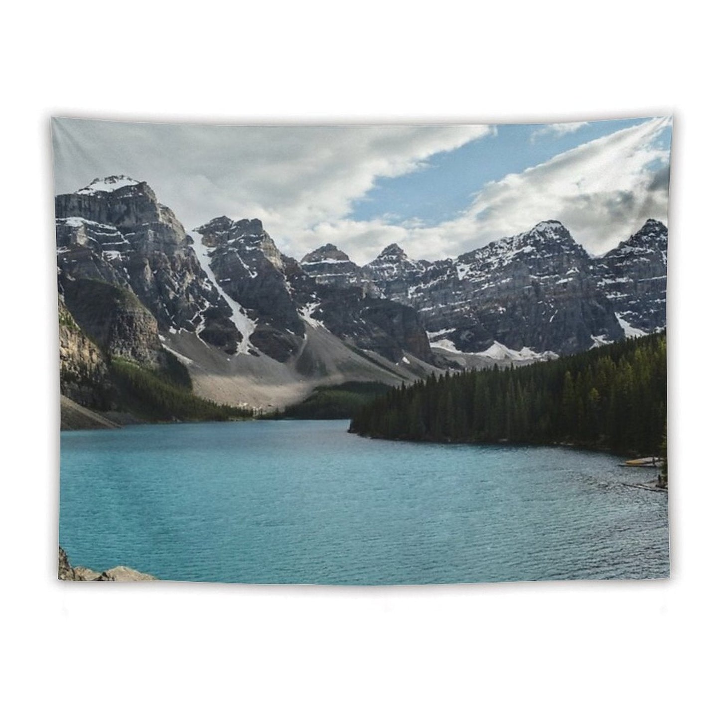 Rocky Mountains Blue Lake National Park Tapestry