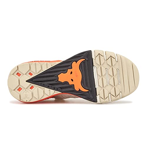 Under Armour Women's Project Rock 3 Training Shoe (White/Orange, us_Footwear_Size_System, Adult, Women, Numeric, Medium, Numeric_9)