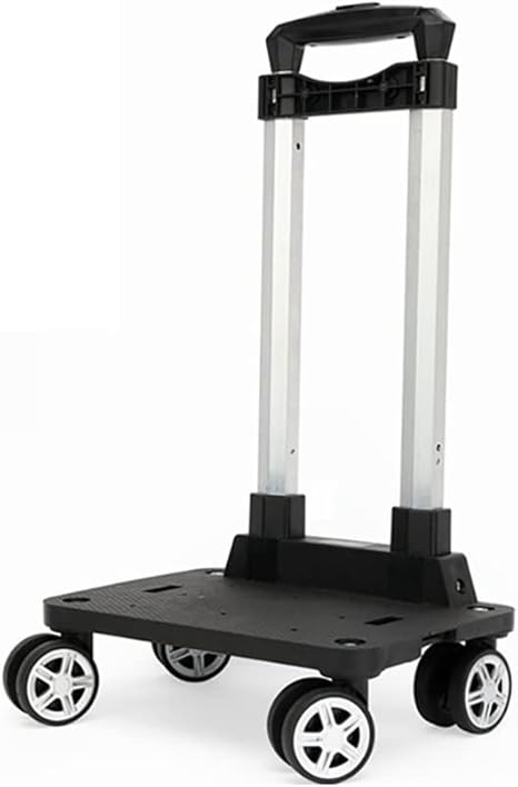 Backpack Trolley - 4 Wheels Folding Compact Lightweight Luggage Cart, Travel Trolley for Bags/Lunch Backpack/Golf Bag (4 Wheels)