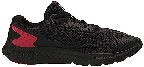 Under Armour Men's Charged Rogue 3 Knit Running Shoe, (003) Black/Black/Red, 12