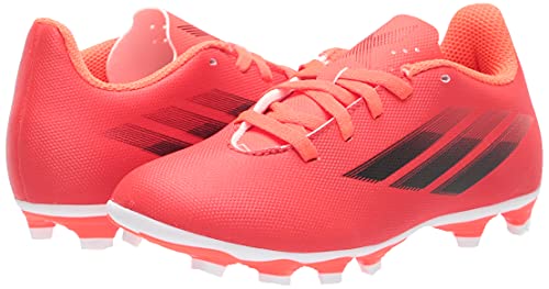 adidas X Speedflow.4 Flexible Ground Soccer Shoe, Red/Black/Solar Red, 4.5 US Unisex Big Kid