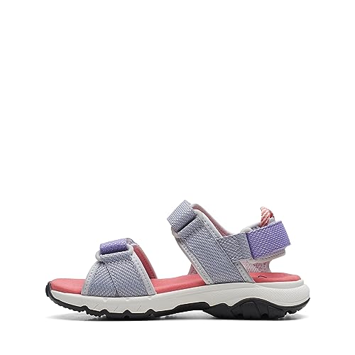 Clarks Girls Expo Sea K. Sport Sandal, Grey Combi, 2.5 Big Kid