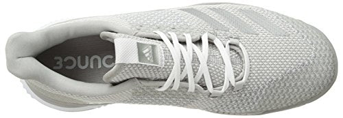 adidas Women's Crazyflight Bounce 2 Volleyball Shoe, White/Silver Metallic/Grey, 7.5 M US