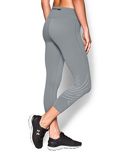 Under Armour Women's Fly-By 2.0 Graphic Capri, Steel (035)/Reflective, Small