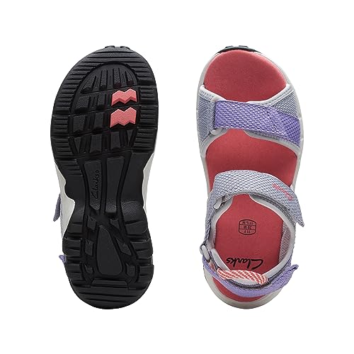 Clarks Girls Expo Sea K. Sport Sandal, Grey Combi, 2.5 Big Kid