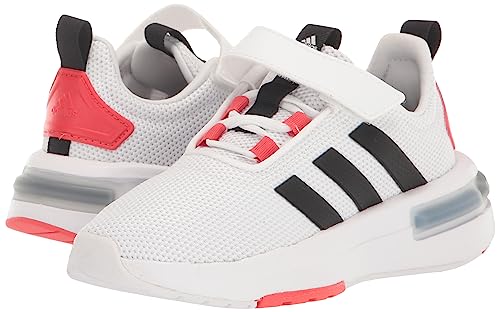 adidas Racer TR23 Sneaker, White/Core Black/Red, 3.5 US Unisex Little Kid
