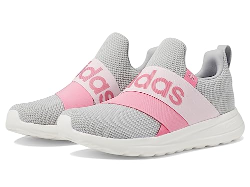 adidas Girl's Lite Racer Adapt 6.0 (Little Kid/Big Kid) Grey Two/Pink Fusion/Bliss Pink 1 Little Kid M